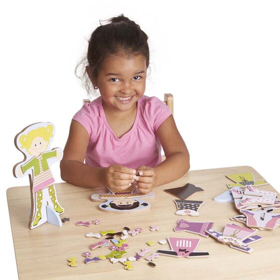 Tops &amp; Tights Magnetic Wooden Dress-Up Dolls, Melissa &amp; Doug