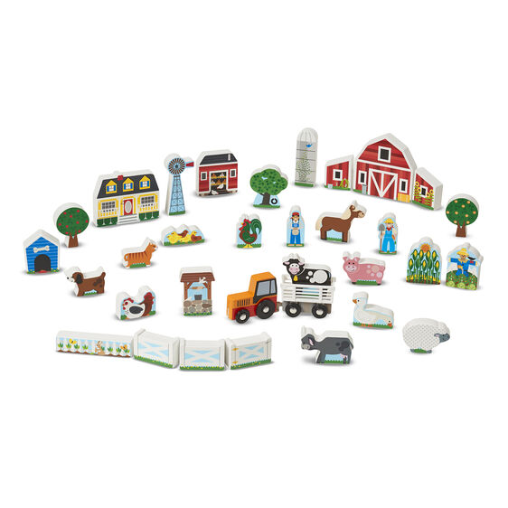 Wooden Farm &amp; Tractor play set, Melissa &amp; Doug