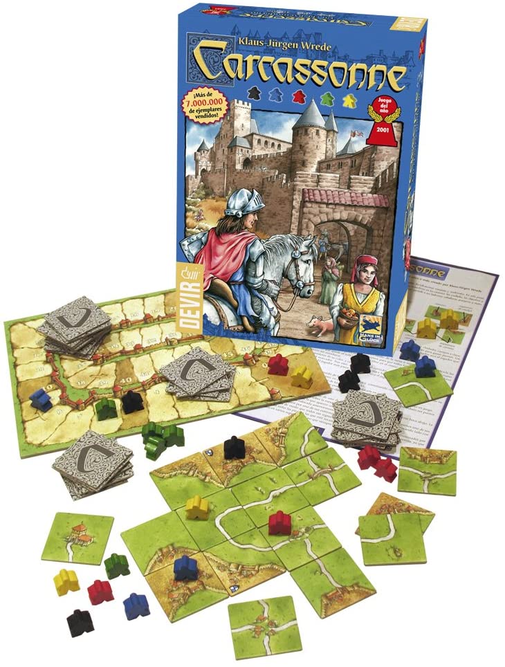 Carcassonne base, juego de losetas Devir