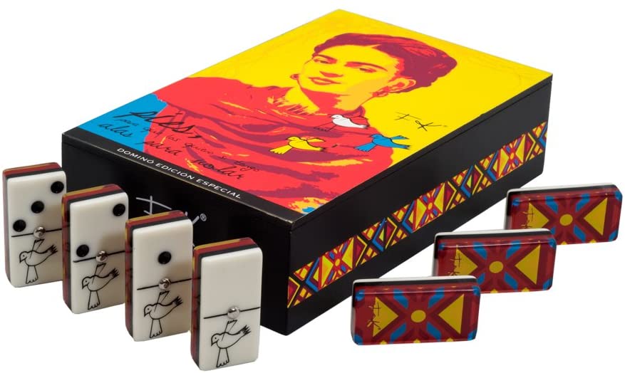 Frida Kahlo dominó acrílico coleccionable caja de madera, Novelty