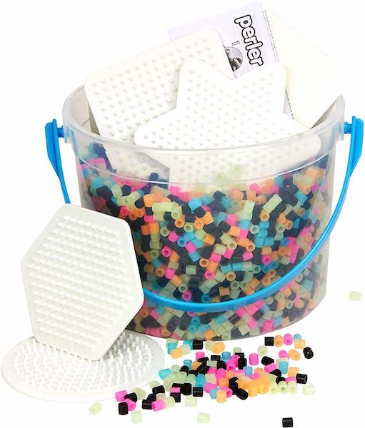 Glow in dark bucket, Perler