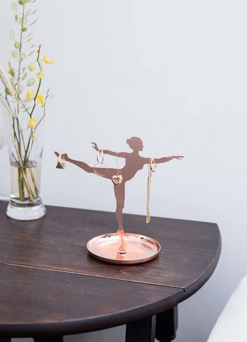 Copper jewelry Stand Ballerina, Kikkerland