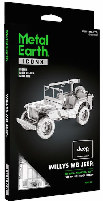 Willys MB Jeep Iconx Metal 3D Fascinations