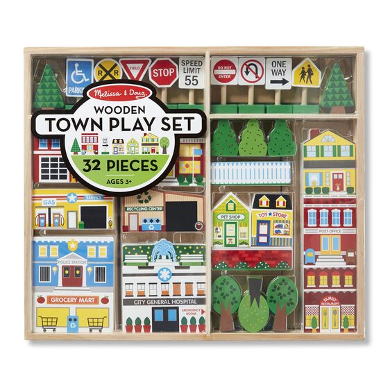 Wooden Town play set, Melissa &amp; Doug
