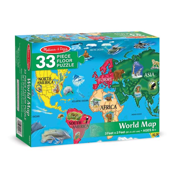 RC World Map floor puzzle jumbo, Melissa &amp; Doug