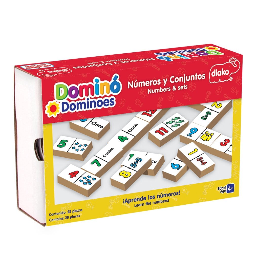 Dominó madera números y conjuntos, Diako