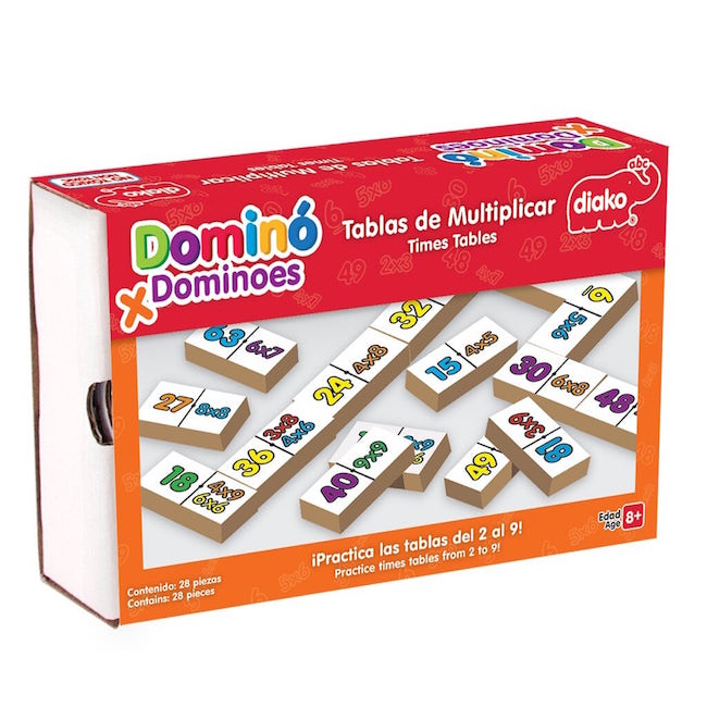 Dominó madera tabla de multiplicar, Diako