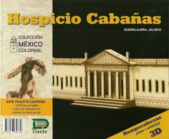 Libro c/rompecabezas 3D - Hospicio Cabañas, Dante
