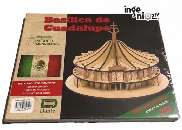 Libro c/rompecabezas 3D - Nueva Basílica de Guadalupe, Dante