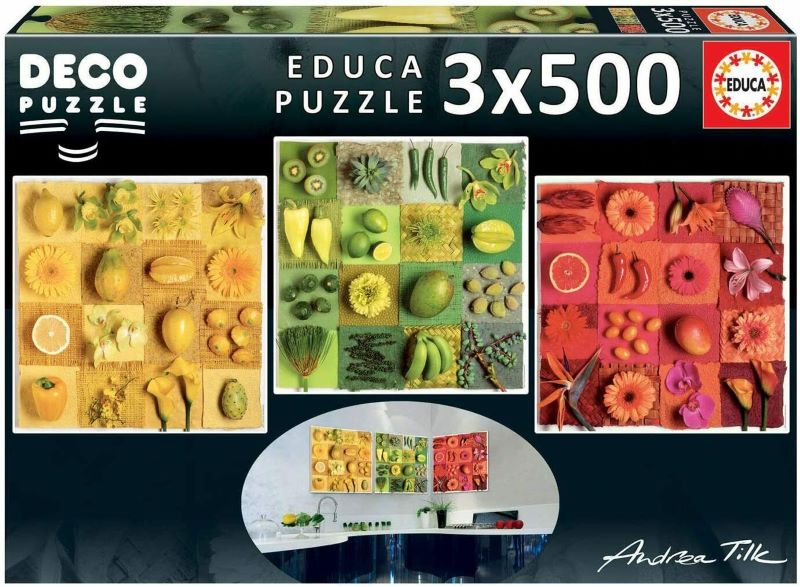 RC Frutas y flores exóticas 3x500p. Educa