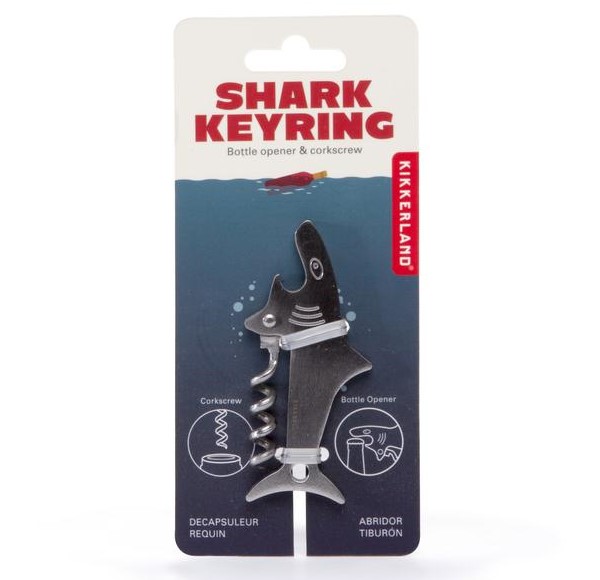 Shark Keyring - llavero destapador, Kikkerland