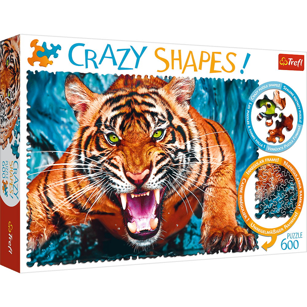 RC Facing a tiger - Crazy Shapes 600p. Trefl